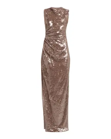 Lapointe Sheer Sequin Ruched Gown with Slit | Thumbnail 1 Lapointe Sheer Sequin Ruched Gown with Slit | Thumbnail 1