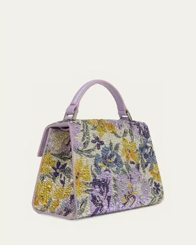 Valentino Garavani VSLING Mini Floral Rhinestone Top-Handle Bag | Thumbnail 2