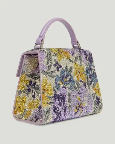Valentino Garavani VSLING Mini Floral Rhinestone Top-Handle Bag | Thumbnail 4