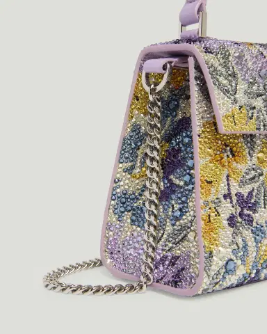 Valentino Garavani VSLING Mini Floral Rhinestone Top-Handle Bag | Thumbnail 6