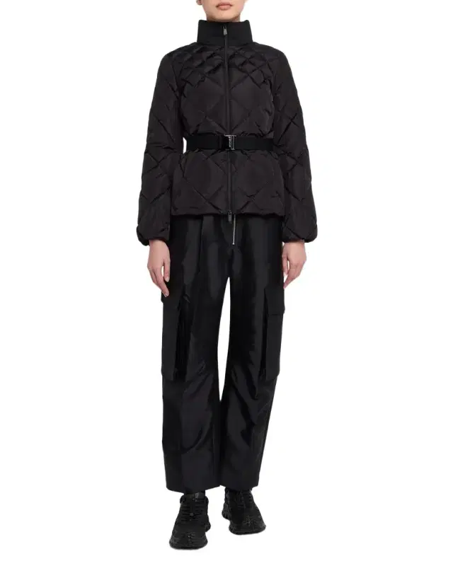 Balsamine Geometric-Quilted Short Down Jacket
