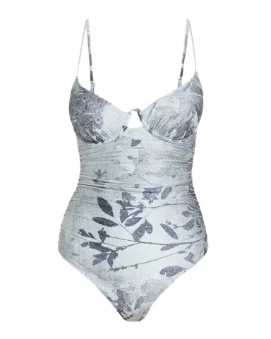 SIMKHAI Laine Floral Ruched One-Piece Swimsuit | Thumbnail 1 SIMKHAI Laine Floral Ruched One-Piece Swimsuit | Thumbnail 1