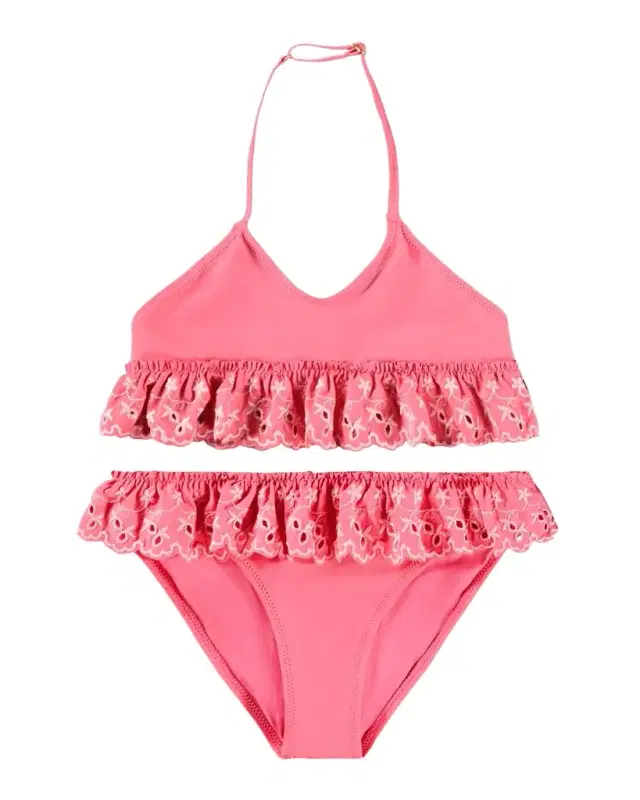 Girl 's Nanda Ruffled Two-Piece Swimsuit, Size 2-10