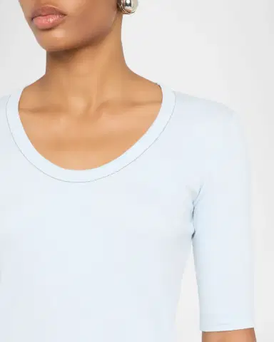 Fabiana Filippi Shimmer-Trim Ribbed Jersey T-Shirt | Thumbnail 5 Fabiana Filippi Shimmer-Trim Ribbed Jersey T-Shirt | Thumbnail 5