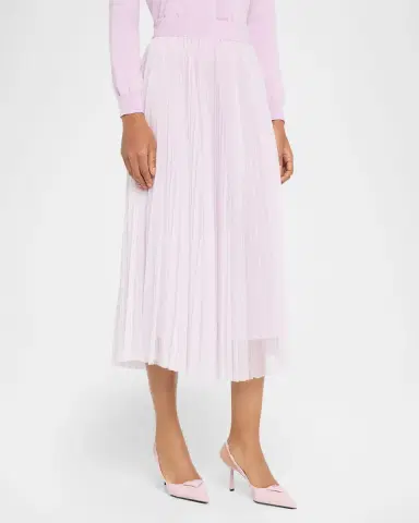 FABIANA FILIPPI Pleated Tulle Midi Skirt | Thumbnail 4 FABIANA FILIPPI Pleated Tulle Midi Skirt | Thumbnail 4