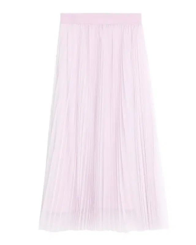Pleated Tulle Midi Skirt