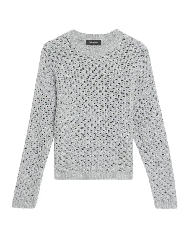 Crewneck Silk Knit T-Shirt