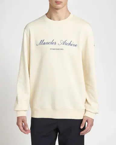 Moncler Men's Cotton-Blend Logo Sweatshirt | Thumbnail 3 Moncler Men's Cotton-Blend Logo Sweatshirt | Thumbnail 3