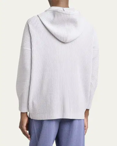 Homme Plissé Issey Miyake Men's Monthly Colors Pleated Snap-Front Hoodie | Thumbnail 3 Homme Plissé Issey Miyake Men's Monthly Colors Pleated Snap-Front Hoodie | Thumbnail 3
