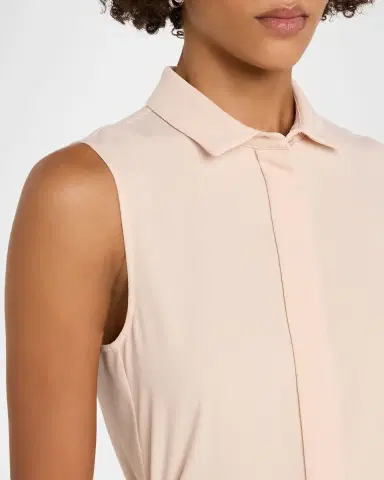 Emporio Armani Sleeveless Technical Gabardine Shirt | Thumbnail 6 Emporio Armani Sleeveless Technical Gabardine Shirt | Thumbnail 6