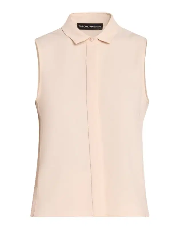 Emporio Armani Sleeveless Technical Gabardine Shirt