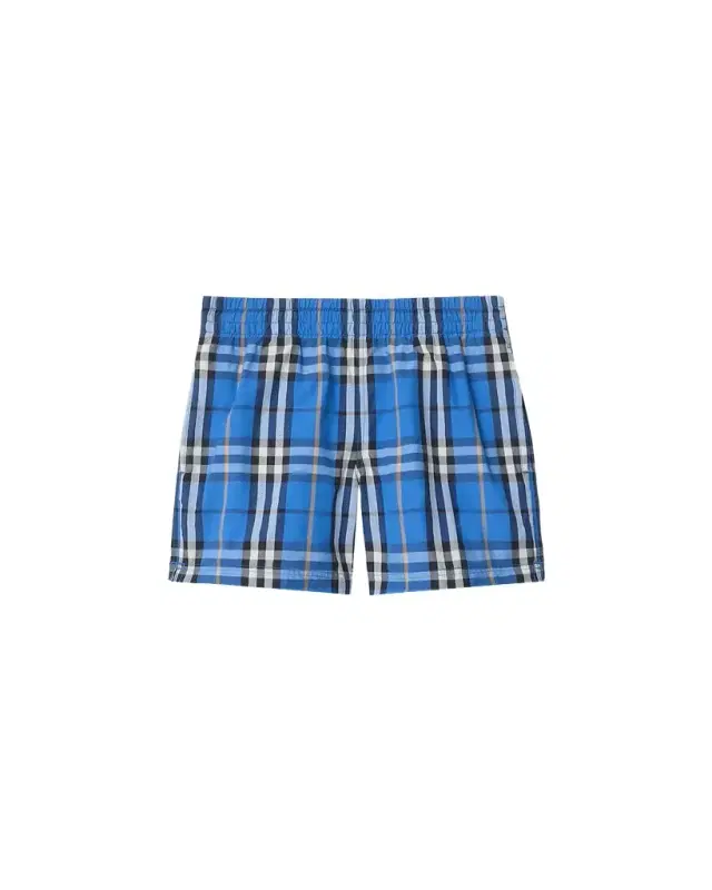 Boy's Check Swim Shorts, Size 3-14 Boy's Check Swim Shorts, Size 3-14