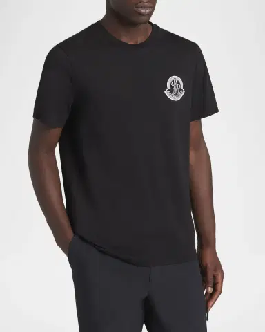 Moncler Men 's Logo-Print Short-Sleeve Cotton T-Shirt | Thumbnail 4