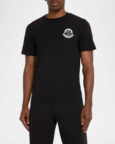 Moncler Men 's Logo-Print Short-Sleeve Cotton T-Shirt | Thumbnail 8