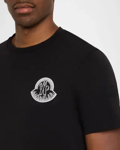 Moncler Men 's Logo-Print Short-Sleeve Cotton T-Shirt | Thumbnail 9