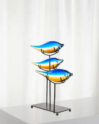 Dale Tiffany 3 Fish Mini Art Glass Sculpture | Thumbnail 3 Dale Tiffany 3 Fish Mini Art Glass Sculpture | Thumbnail 3