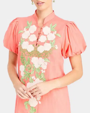 Mestiza New York Elliana Floral-Embroidered Midi Shift Dress | Thumbnail 5