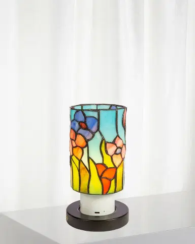 Dale Tiffany Tiffany Mosaic 8.5" Rechargeable Wireless Accent Lamp | Thumbnail 2 Dale Tiffany Tiffany Mosaic 8.5" Rechargeable Wireless Accent Lamp | Thumbnail 2
