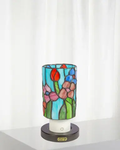 Dale Tiffany Tiffany Mosaic 8.5" Rechargeable Wireless Accent Lamp | Thumbnail 3 Dale Tiffany Tiffany Mosaic 8.5" Rechargeable Wireless Accent Lamp | Thumbnail 3