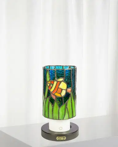 Dale Tiffany Tiffany Mosaic 8.5" Rechargeable Wireless Accent Lamp | Thumbnail 3 Dale Tiffany Tiffany Mosaic 8.5" Rechargeable Wireless Accent Lamp | Thumbnail 3