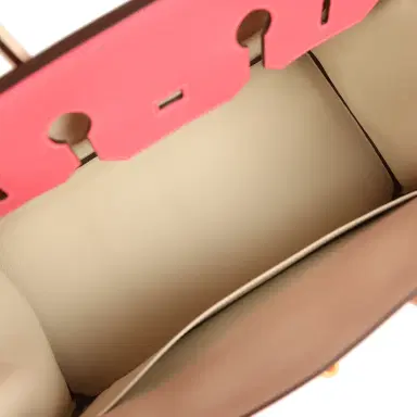 HERMÈS Hermes Special Order (HSS) Birkin 35 Rose Azalee and Craie Epsom Brushed Gold Hardware | Thumbnail 8