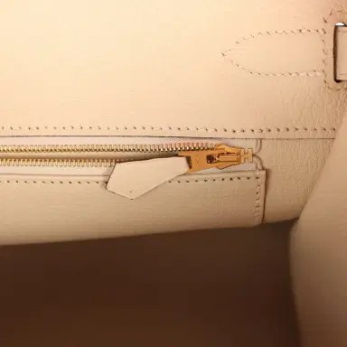 HERMÈS Hermes Special Order (HSS) Birkin 35 Rose Azalee and Craie Epsom Brushed Gold Hardware | Thumbnail 9