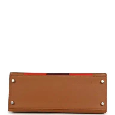 HERMÈS Pre-owned Hermes Kellygraphie Kelly Sellier 28 "Lettre H" Gold Epsom Palladium Hardware | Thumbnail 6