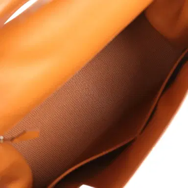 HERMÈS Pre-owned Hermes Kellygraphie Kelly Sellier 28 "Lettre H" Gold Epsom Palladium Hardware | Thumbnail 8