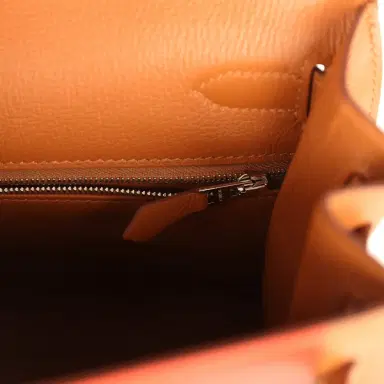 HERMÈS Pre-owned Hermes Kellygraphie Kelly Sellier 28 "Lettre H" Gold Epsom Palladium Hardware | Thumbnail 9