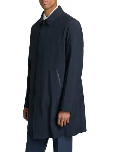 CORNELIANI Men's Packable Raincoat - Navy - Size 46 | Thumbnail 4