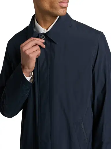 CORNELIANI Men's Packable Raincoat - Navy - Size 46 | Thumbnail 6