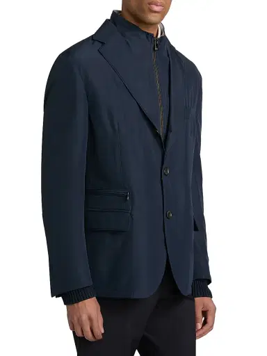 CORNELIANI Men's Technical ID Sport Jacket - Navy - Size 50 | Thumbnail 4 CORNELIANI Men's Technical ID Sport Jacket - Navy - Size 50 | Thumbnail 4
