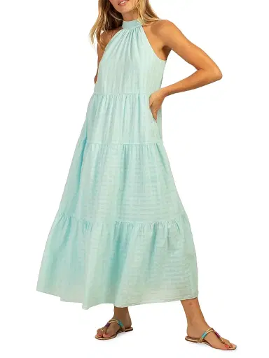 Trina Turk Women's Sunglasses Gingham Maxi Dress | Thumbnail 1 Trina Turk Women's Sunglasses Gingham Maxi Dress | Thumbnail 1