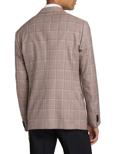 CORNELIANI Men's Plaid Wool Single-Breasted Sport Coat - Brick Window - Size 46 | Thumbnail 5 CORNELIANI Men's Plaid Wool Single-Breasted Sport Coat - Brick Window - Size 46 | Thumbnail 5