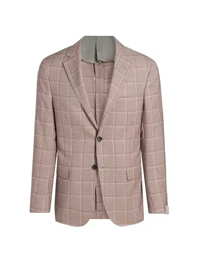 CORNELIANI Men's Plaid Wool Single-Breasted Sport Coat - Brick Window - Size 46 | Thumbnail 1 CORNELIANI Men's Plaid Wool Single-Breasted Sport Coat - Brick Window - Size 46 | Thumbnail 1