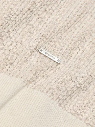 SIMKHAI Men's Radcliff Knit Shirt - Off White Multi | Thumbnail 7