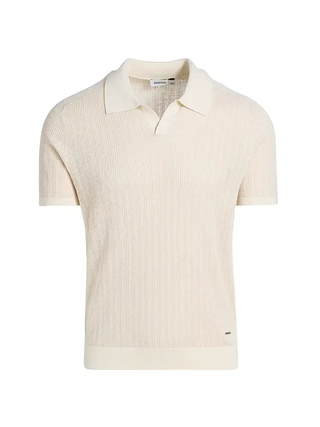 SIMKHAI Men's Radcliff Knit Shirt - Off White Multi