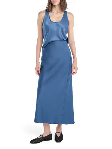 Favorite Daughter Women's The Favorite Hammered Satin Midi-Skirt | Thumbnail 2 Favorite Daughter Women's The Favorite Hammered Satin Midi-Skirt | Thumbnail 2
