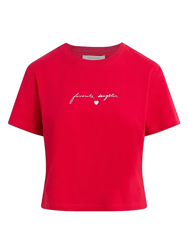 Women's Signature Logo Crop T-Shirt - Rouge Red White