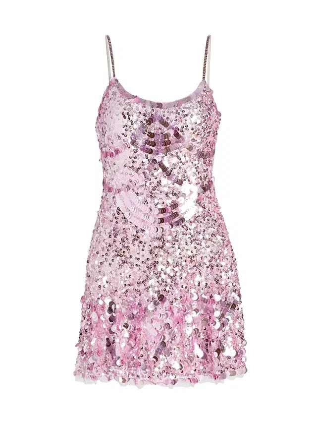 Women's Liria Sequined Minidress - Light Pink