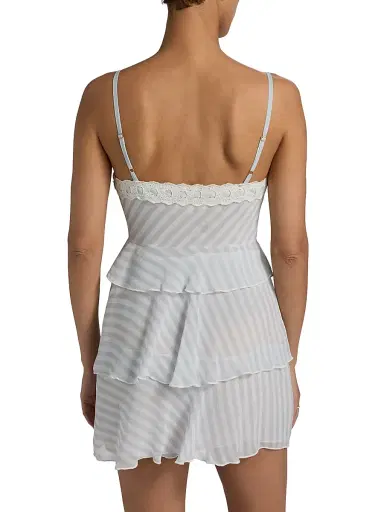 LoveShackFancy Women's Marlia Striped Minidress - Lariat Blue - Size 14 | Thumbnail 5 LoveShackFancy Women's Marlia Striped Minidress - Lariat Blue - Size 14 | Thumbnail 5