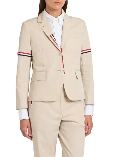 Thom Browne Women's Cotton Single-Breasted Sport Coat | Thumbnail 3 Thom Browne Women's Cotton Single-Breasted Sport Coat | Thumbnail 3