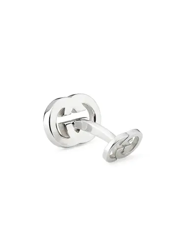Gucci Men's Interlocking G Sterling Silver Cufflinks - Green | Thumbnail 2