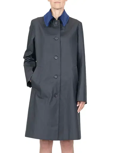 CALLAS MILANO Women's Alaine Water Resistant Canvas Coat - Navy - Size 10 | Thumbnail 2
