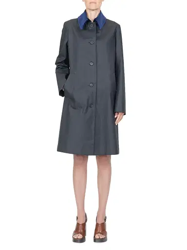 CALLAS MILANO Women's Alaine Water Resistant Canvas Coat - Navy - Size 10 | Thumbnail 4