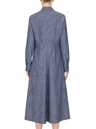 CALLAS MILANO Women's Genny Long Sleeve Shirt Dress - Navy - Size 12 | Thumbnail 3