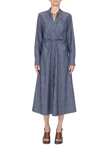 CALLAS MILANO Women's Genny Long Sleeve Shirt Dress - Navy - Size 12 | Thumbnail 4