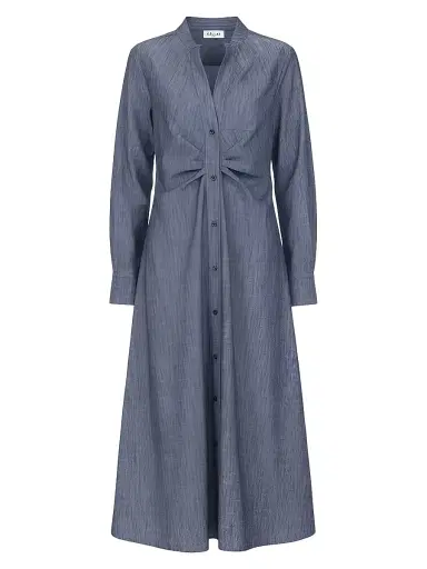 CALLAS MILANO Women's Genny Long Sleeve Shirt Dress - Navy - Size 12 | Thumbnail 1