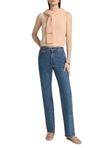 DÔEN Women's Winston Cashmere Vest - Light Peach Sorbet - Size XXS | Thumbnail 2 DÔEN Women's Winston Cashmere Vest - Light Peach Sorbet - Size XXS | Thumbnail 2