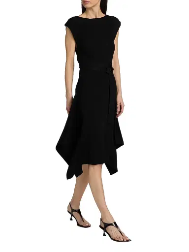 Proenza Schouler Women's Artemis Rib-Knit Midi-Dress - Black - Size XL | Thumbnail 2